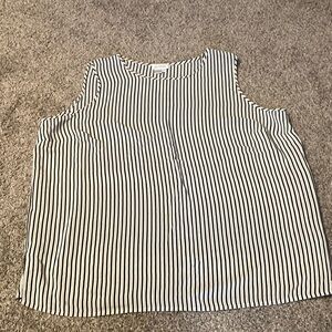 Due Per Due silk striped sleeveless top, size 22